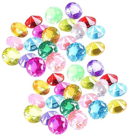 60 Stück Diamanten Edelsteine für Kinder Diamantkristalle 20mm,Acryl Gemischte Diamanten für Deko,Edelsteine Deko für Schatzsuche Tischdeko Hochzeit Partydekorationen Vasen Mitgebsel & Schule Spiel