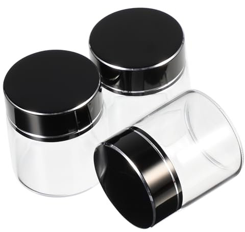 MAGICLULU Botellas De Vidrio Transparentes Rellenable De 25 Ml Con Tapa Negra y Tapón De Silicona, Set De 20 Piezas, Frascos Para Miel, Especias y Muestras, Uso Doméstico y Manualidades