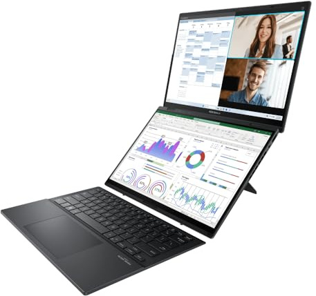 ASUS Zenbook Duo (2024), 14 OLED 3K 120Hz,Intel Core Ultra 9 285H 2.9 Ghz, 32GB RAM DDR5, 1TB SSD NVMe PCIe, Intel Arc Graphics, Win 11 Pro, Wi-Fi 7, Bluetooth 5.4