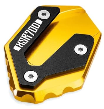 SYMWBD Almohadilla De Extensión para Caballete Lateral De Motocicleta, Almohadilla De Extensión para Caballete Lateral para Yamaha XSR700 XSR900 XSR 700 900 2015-2024 con Llave(Oro,X-1)