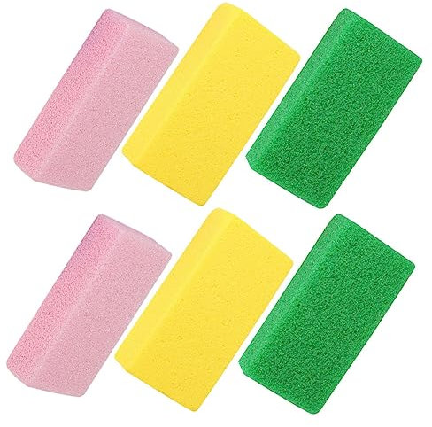 VICASKY 6pezzi Pietra Pomice Piedi Strumento Esfoliante Per Rimozione Calli Morta Rifinitore Pedicure Portatile Levigante Delicato Uso Quotidiano Domestico