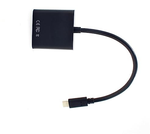 Tofficu Cable Adaptador USB-C a Vga Macho a Hembra USB 3. 1 Negro 1080P