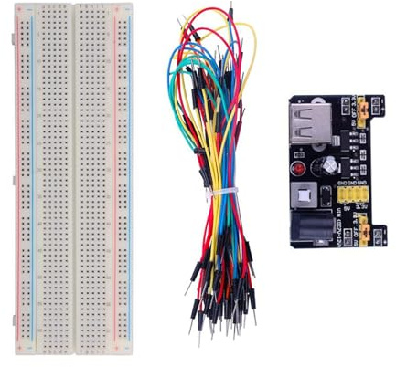 CHAKAE MB102 830 Points Solderless Prototype Bread Board Kits +65 Flexible Jumper Wires For Development Applications Electrical Project Board