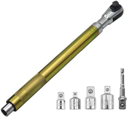 Harilla 1/2 Offset Extension Wrench for Small Accessories Professional Auto Repair Tool with Sockets, Wrench Extenders Tool