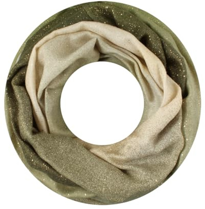 Majea Damen Loop Schal Schlauchschal Halstuch (880020) (olive 4)