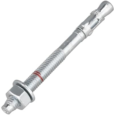 SCREW REBEL Bolzenanker M6x130mm – 100 Stück - Schwerlastanker für ungerissenen Beton – ETA-Zulassung Option 7 - SW10 - Keilanker Ankerbolzen Schwerlastdübel Industriequalität verzinkt