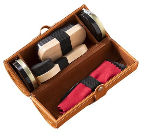 PawwJoy Kit de cirage à chaussures avec brosse noire et huile incolore pour chaussures et bottes, Lot de 7 pièces, Taille unique