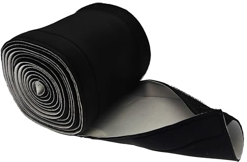 118 Inch Neoprene Cable Sleeve, Black/White Cable Management Sleeve for Desk, TV, PC, Cord Organizer for Home & Office, Reversible & Adjustable Wire Cover to Conceal Cords
