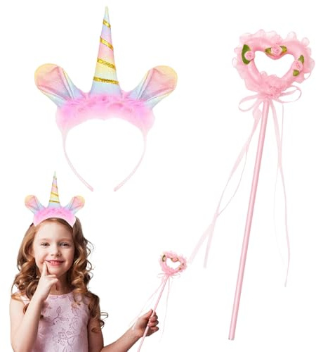 GWAWG Set di 2 cerchietti per capelli con corna da diavolo e forcone, set di accessori per cosplay, feste in maschera, carnevale, Halloween