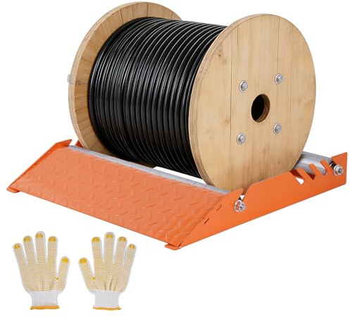 BAOSHISHAN Cable Reel Dispenser Heavy Duty Cable Reel Drum Roller Stand,1100lb Load-Bearing for 30-70cm Diameter Reels
