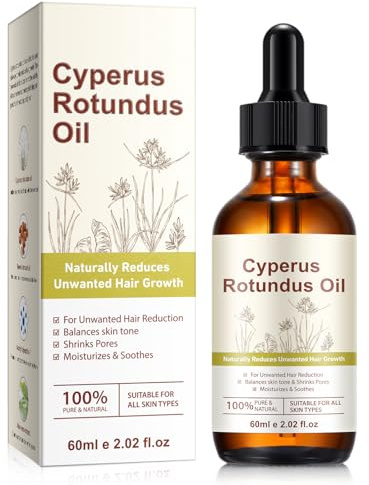 liiutry Cyperus Rotundus Oil, Natural Cyperus Rotundus Oil for Hair Removal, Reduces Body Hair Growth, Moisturizes & Soothes Skin, Shrinks Pores, Cypress Rotundus Oil for All Skin Types - 2.02 Fl Oz