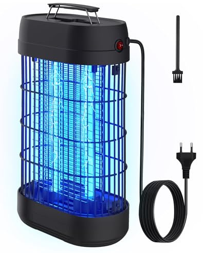 Regevo Lampe Anti Moustique, 18W UV Tue Mouche Eléctrique Couvrant 80m², Anti Insectes Moucherons Mites Intérieur Extérieur,Piège à Moustique pour Jardin Terrasse Piscine Chambre Maison Cuisine