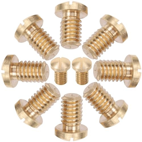Toyvian 10 Tornillos para Saxofón de Latón, Accesorios para Instrumentos de Viento y Madera, Tornillos de Reparación para Saxo Tenor y Alto, Kit de Recambio para Mantenimiento Profesional