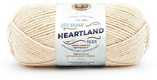 Lion Brand Yarn Heartland Yarn, Worsted-Weight Yarn for Knitting, Crocheting, and Crafting, 1 Pack, Acadia