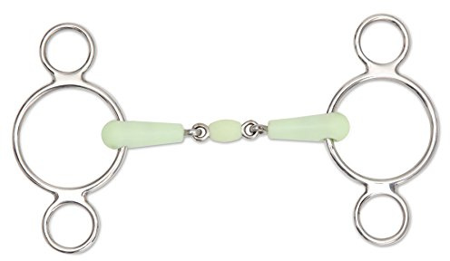 Shires - Mors de bâillon à 2 Anneaux pour Chevaux EQUIKIND (12,7 cm) (Vert Clair)