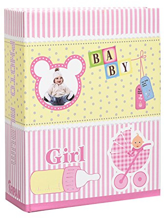 Arpan Small 6x4 Baby Girl Pink Photo Album Slip in Case Storage Album for 100 Photos