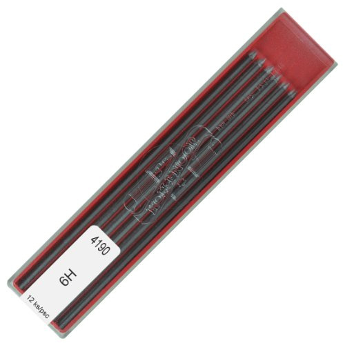 Koh-i-noor 4190 6H 2.0 mm Graphite Leads for Technical Drawing and Retouching. by Koh-I-Noor