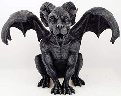 Ram Horned Gargoyle Statue Cold Cast Resin Figurine
