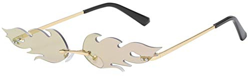 Lazzboy Mann Frauen Unregelmäßige Form Sonnenbrille Brille Vintage Retro Smart Change Semirandless Outdoor-reiten Sport Fahren Polarisierte Schutz Radfahren Skifischen Golf(D)