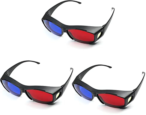 Othmro 3D Glasses - Red-Blue Cyan Anaglyph Dimensional Vision Glasses for TV Game DVD 3D Virtual Video