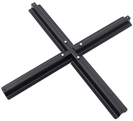 The Fellie Garden Parasol Cross Base for Cantilever Umbrella with Crank Handle Banana Umbrella Stand, Black