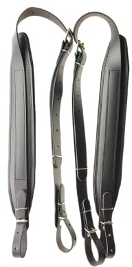 Sangle en cuir pour accordéon de qualité supérieure - Bretelles de 5 cm - 60-120 Bass, Noir , 120 cm
