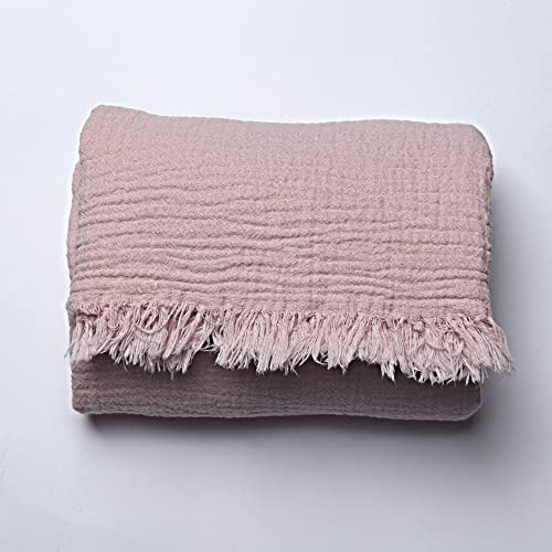 Musselin Handtücher Erwachsene - Leichte große Musselin-Bade-, Spa-, Strand-, Hammamtuch-Handtücher für Erwachsene - Extra weicher Musselin-Stoff Türkischer Baumwolle (Hell-Pink, 1)