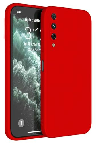 Topme Funda para Xiaomi MI A3 (6.09 Inches) Carcasa Caja Case Estuche, Funda Protectora de Piel de Silicona TPU - Rojo Chino