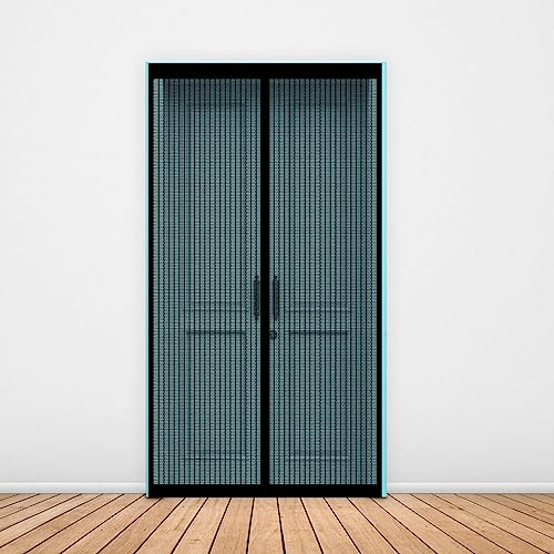 Moustiquaire Porte Magnétique Rideau 60 x 190 cm Maille Très Dense Moustiquaire Empêche Les Insectes D'Entrer Rideaux Anti Mouche pour Portes Balcon Cave Salon Camping car, Noir