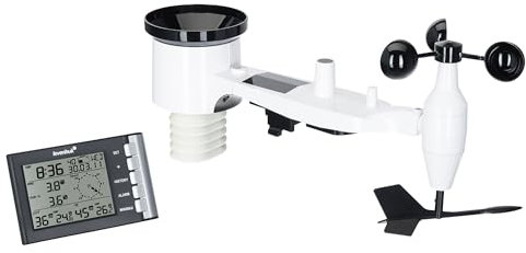 Levenhuk Wezzer PRO LP240 Stazione Meteo Digitale con Orologio, Calendario, Termometro, Igrometro, Anemometro, Pluviometro e Punto di Rugiada