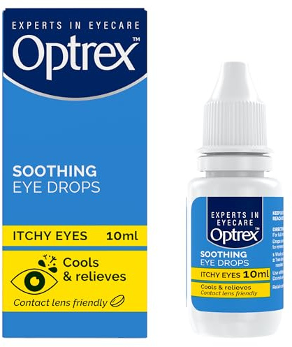 Optrex Itchy Eyes, Double Action Soothing Eye Drops, 10ml, Soothes & Protects, Cools and Relieves, Gets to Work Instantly, On the Go Relief