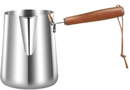 MagiDeal Cafetière Turque Chauffe-Lait Tasse à café multifonctionnelle pichet à Mousse de Lait en Acier Inoxydable pour Restaurant Bureau Cuisine, 350ML