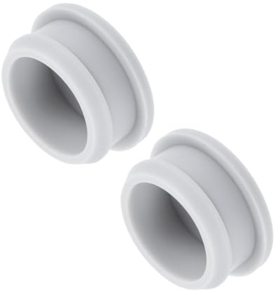 QUARKZMAN Silikonstopfen Silikon Lochstopfen Gummistopfen Blindstopfen Flacher Typ Rund Stopfen Abdeckstopfen für Küchen Gummischotts, Dichtungsstopfen, 30 mm Durchmesser, Grau, 2 Stück