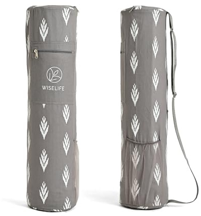 Bolsa clásica para esterilla de yoga ajustable para llevar al hombro (gris)