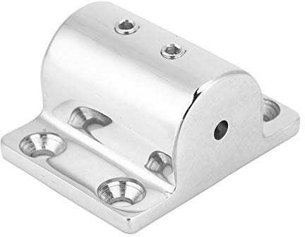 Boat Railing Hardware, Stainless Steel Boat Tube/Pipe Square Base Marine Pipe Rectangular Base Boat Parts (22mm 7/8 inch)