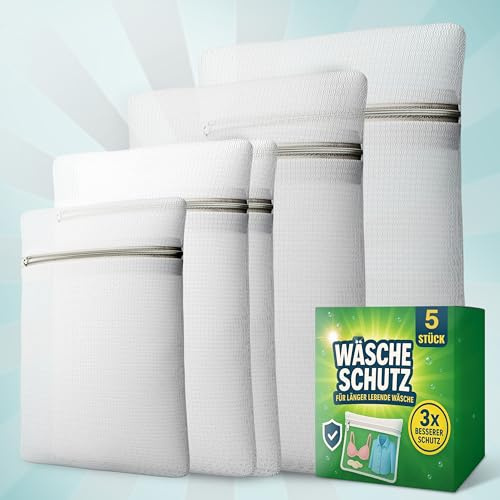 Schonendes Waschen und maximaler Schutz - Wäschenetz für Waschmaschine - Wäschebeutel in allen Größen - Waschbeutel, Wäschesäcke & Wäschenetze. Wäschesack Waschmaschine und Trockner geeignet - 5x Set