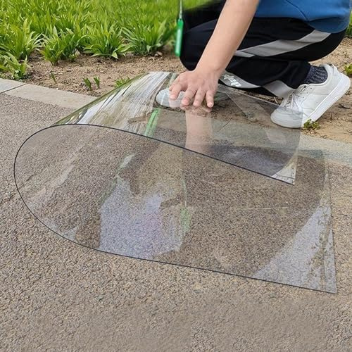 Sh000ad Polycarbonate Sheets for Greenhouse,Clear Plastic Roof Panels,1mm Thick Daylighting Plate,Building Roofing Material,UV Protection Rainproof,for Outdoor Canopy Cold Frame (60cm x 100cm)
