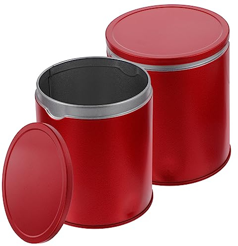 FUNNETOYU 2 Stück Weißblech Teedosen Luftdicht Teedose mit Dichtung und Gutem Glanz für Lose Teeblätter Aufbewahrung für Tee und Snacks Party und Einkaufszentrum Geeignet