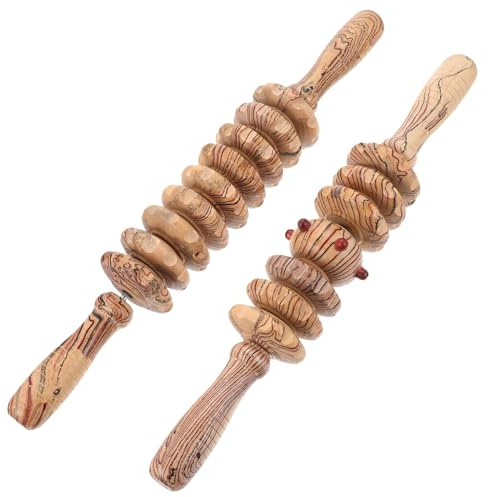 LOLIPPYY 2stücke Holz Massageroller Robuste Ganzkörpermassage-sticks Für Yoga Entspannung Fördert Die Durchblutung Und Lindert Muskelverspannungen Für Zuhause