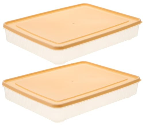 DIYEAH 2 Pièces Conteneur à Oeufs Empilable Plastique Boîte de Rangement pour Œufs de Réfrigérateur avec Couvercle Organisateur de Cuisine pour Oeufs