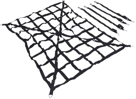 Yechiry Frachtnetz für Pickup-Trucks, 1100 Pfund Kapazität, Robustes Netz, Verstellbare Nockenschnallen, S-Haken, Netz mit Kordelzug, Aufbewahrungstasche für LKW-Ladefläche, Anhänger, SUV, Auto,