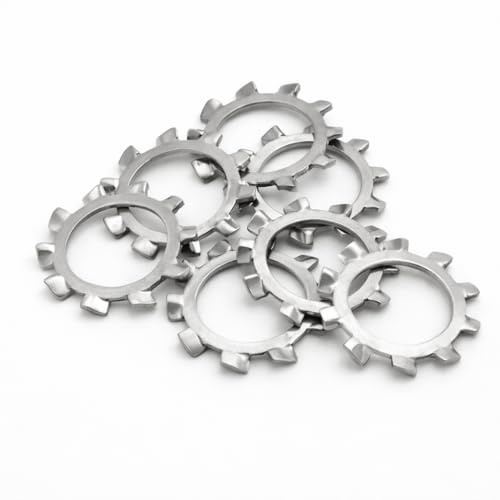 Rondelle dentate esternamente M10 (10 mm) in acciaio inox A2 DIN6797A anti-vibrazione a stella – C05D/2