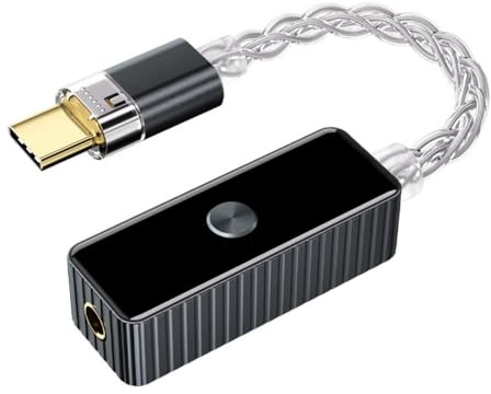 Nucelit Typ C hörlursförstärkare 3,5 mm digital hörseladapter hög upplösning för smartphones laptop-spelare musikförstärkare