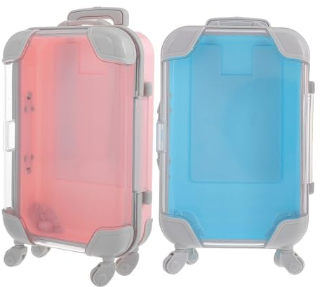 OATIPHO 2 Piezas Mini Cajas de Pestañas Tipo Maleta, Estuche para Pestañas Postizas, Mini Maleta de Plástico, Protectora y Multifuncional, para Uso Diario y Embalaje de Cosméticos