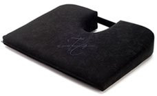 Tush Cush Seat Cushion - Small Home Office Car Compu Computer Ergonomic Orthopedic Chair Cushion - Black Executive Easy Car Compue Faux Leather Vinyl