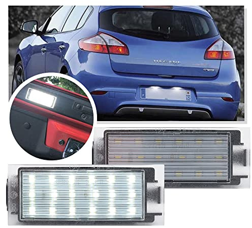 Nslumo NSLP054 Xenon bianco SMD LED numero targa luce 2 pezzi For Renault Twingo MK2 Clio MK3 Megane II III Laguna MK2 MK3 Vel Satis Master