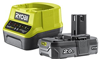 Ryobi RC18120-120 18V ONE+ Lithium+ 2.0Ah Battery and Charger, 1x 2.0Ah