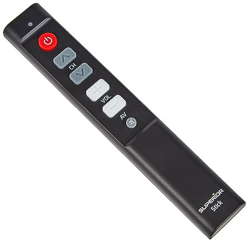 Superior Electronics STICK - Telecomando Universale Auto-Apprendente con Tasti Grandi, Ideale per Anziani e Hotel - Facile da Programmare - Nero - SUPTLB003