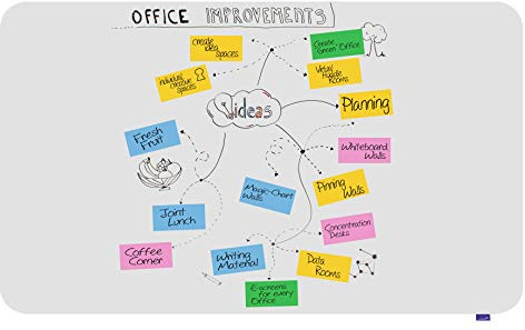 Legamaster Essence Whiteboard - weiß - 119,5 x 200 cm - rahmenlose, beschreibbare Magnetwand mit abgerundeten Ecken - FSC-zertifizierte Materialien