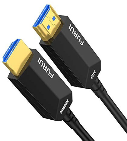 FURUI 8K HDMI 2.1 fiberoptisk kabel - 8K @ 60 Hz, 4K @ 120 Hz - 48 Gbit/s - dynamisk HDR, eARC, BT.2020 - kompatibel med RTX 3080/3090 Xbox Series X PS5 Denon AV LG-mottagare, Samsung, Sony TV